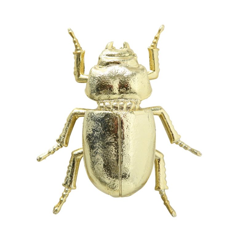 Figurine "Camy" 3 Modèles de Coléoptère au Choix, en Résine Dorée, 3,5x9x11cm – Image 5