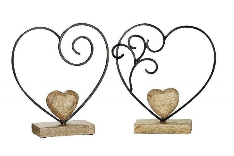 Coeur métal "romantique" 2 Modèles au Choix, 19x19cm – Image 2
