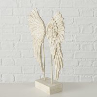 Ailes Décoratives "Cosmo" sur Socle, en Résine Beige, 27x7,5x38cm – Image 6