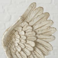 Ailes Décoratives "Cosmo" sur Socle, en Résine Beige, 27x7,5x38cm – Image 4