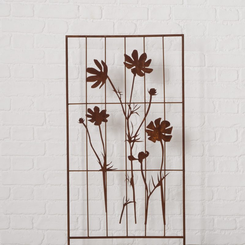 Treillis de Jardin "Lamia" en Métal Rouillé, H.110cm – Image 4
