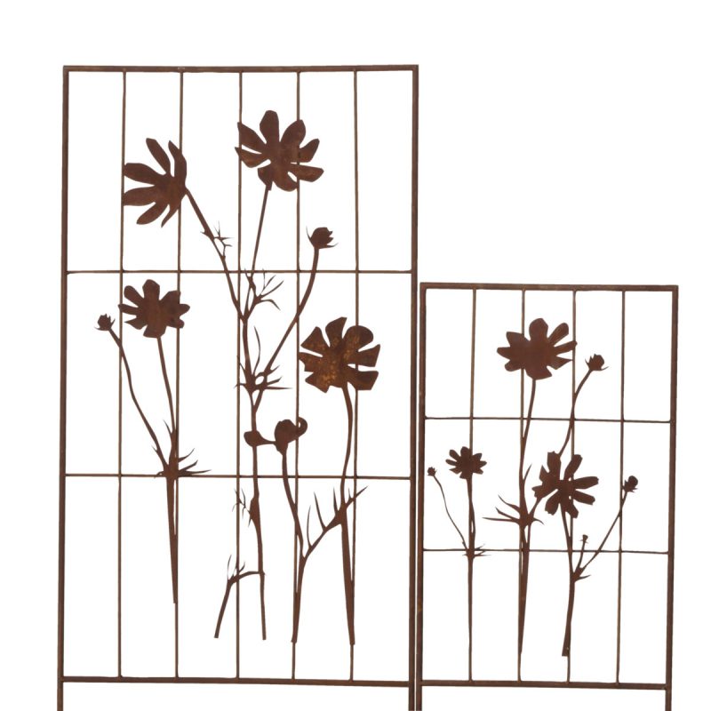 Treillis de Jardin "Lamia" en Métal Rouillé, H.75cm – Image 2