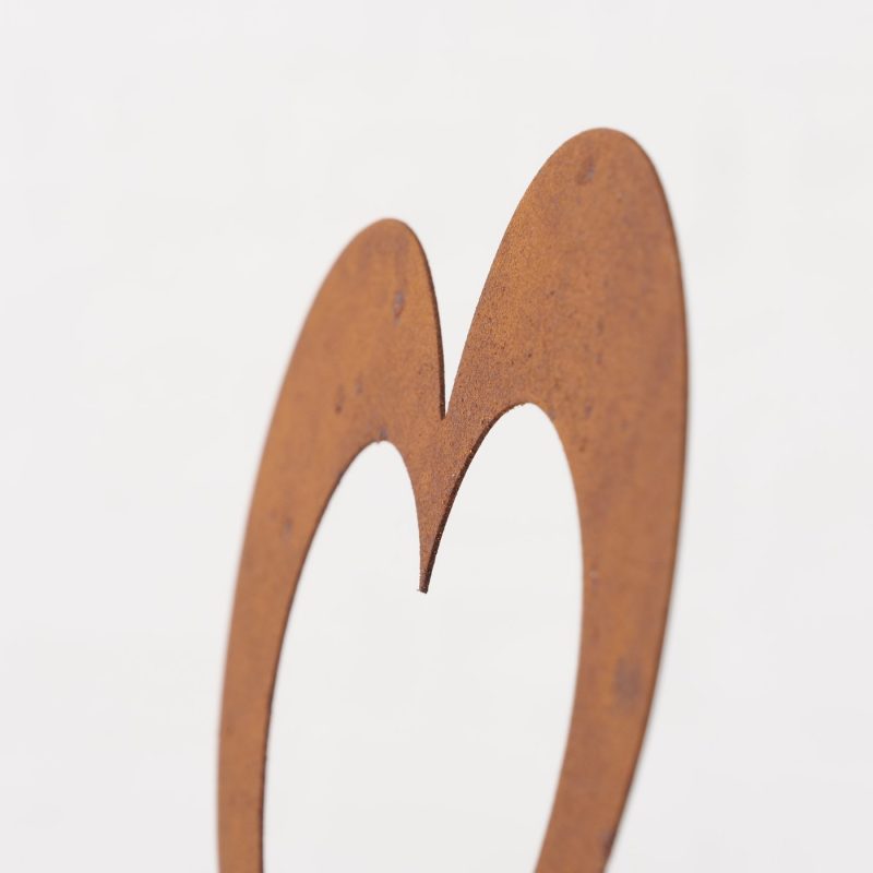 Pic Cœur "Rosi" en Métal Rouillé, 8x20cm – Image 4