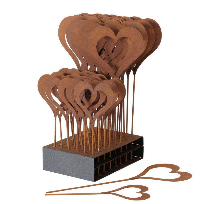 Pic Cœur "Rosi" en Métal Rouillé, 11x30cm – Image 3