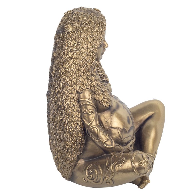 Femme Tenant la Terre, en Résine, 13x11x18cm – Image 3