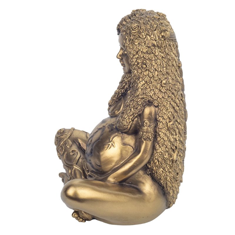 Femme Tenant la Terre, en Résine, 13x11x18cm – Image 4