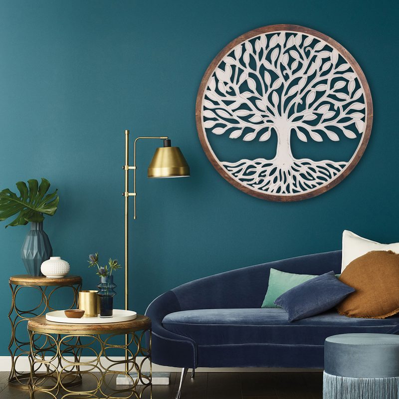 Cercle Arbre de Vie Mural en Bois, ø96cm x 4cm – Image 2
