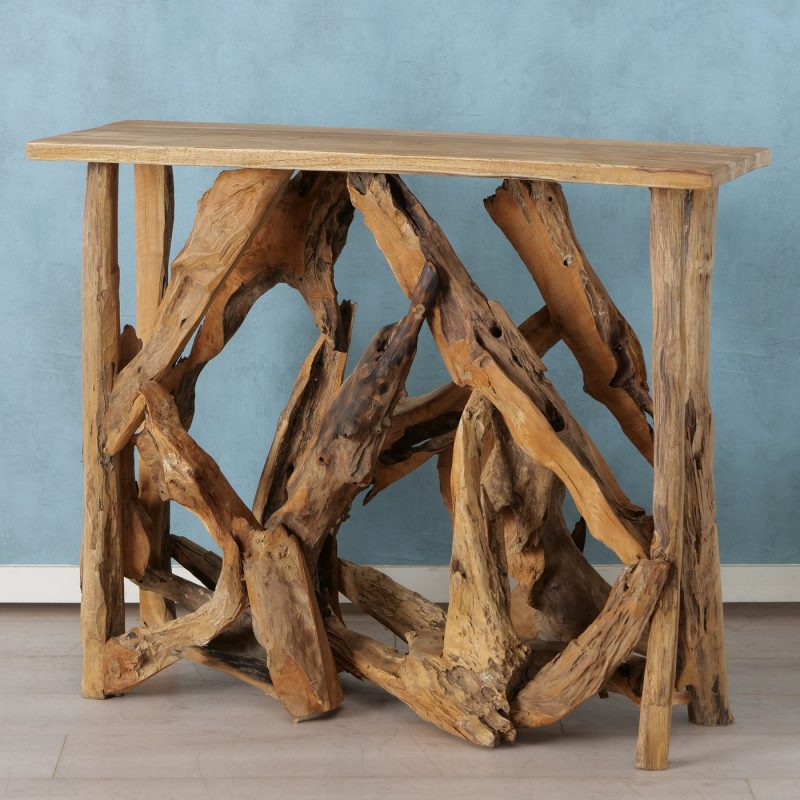 Console "Takala" en Teck Naturel 98x33xH.80cm – Image 5