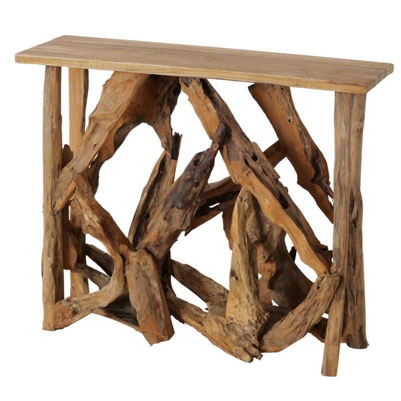 Console "Takala" en Teck Naturel 98x33xH.80cm – Image 2