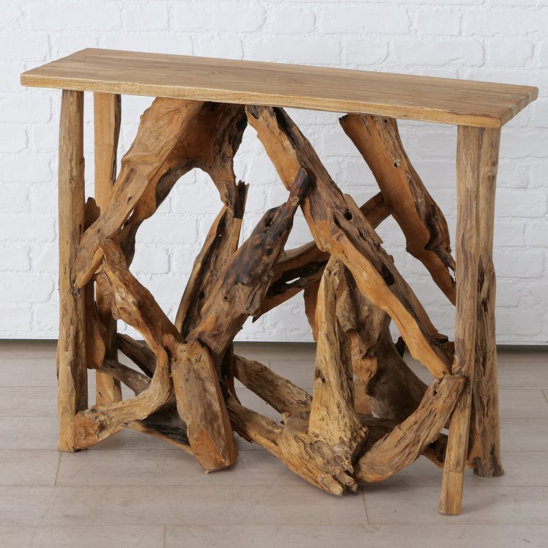 Console "Takala" en Teck Naturel 98x33xH.80cm