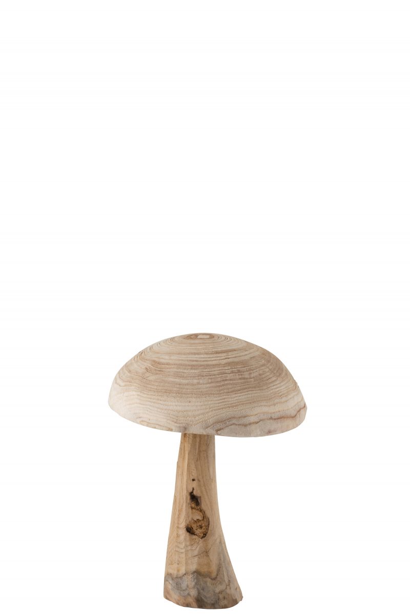 Champignon "Danda" en Bois de Chataigner Naturel 28x28x38,5cm – Image 2