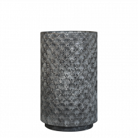 Lanterne Hurricane "Vire" en Zinc Antique à Motifs ø30xH50,5cm