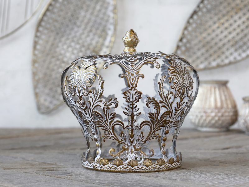 Couronne Décorative "Vire" en Laiton Antique ø17,5x18cm