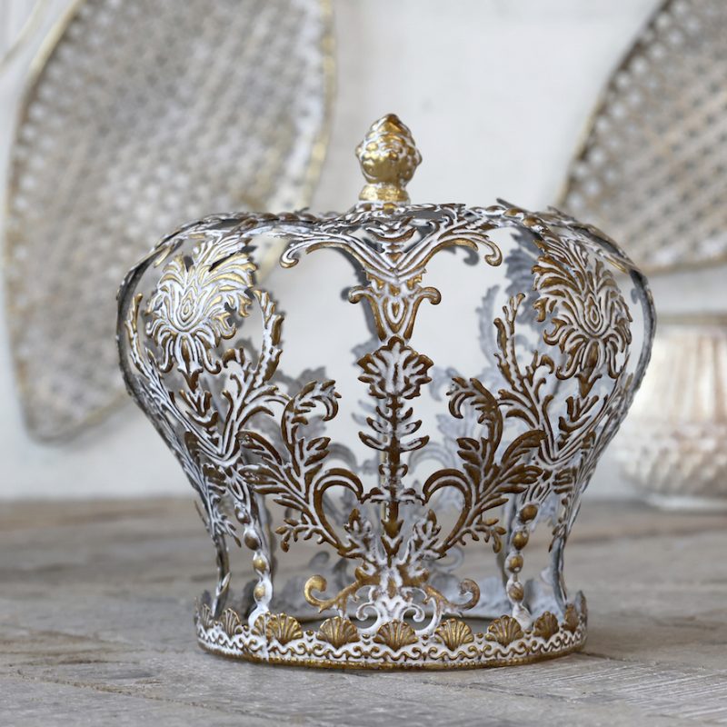 Couronne Décorative "Vire" en Laiton Antique ø17,5x18cm