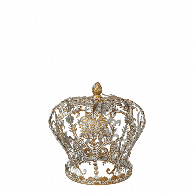 Couronne Décorative "Vire" en Laiton Antique ø17,5x18cm – Image 2