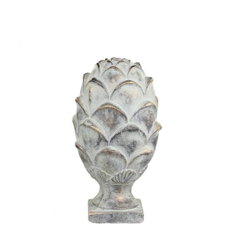 Pomme de Pin "Noyon" en Ciment Opale ø17xH29cm – Image 4