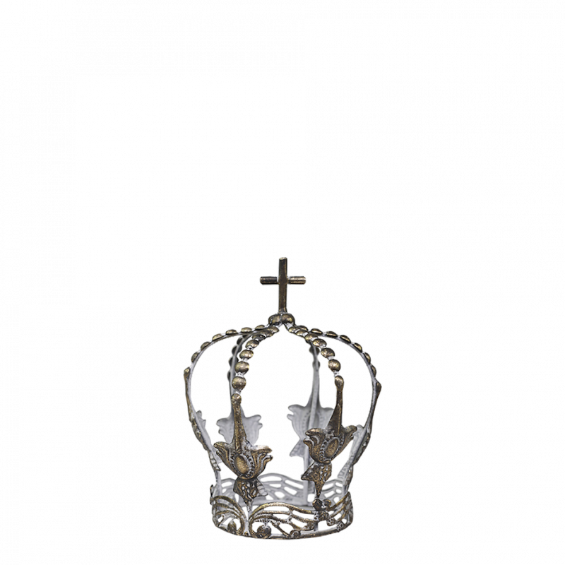 Couronne Décorative "Vire" en Laiton Antique ø11x15cm – Image 2