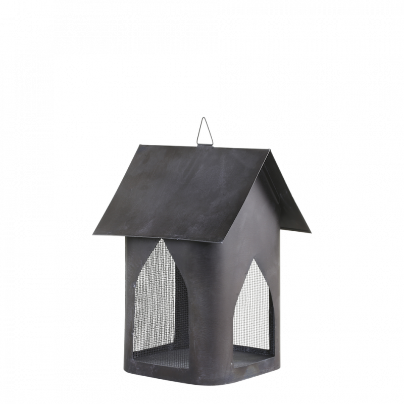 Maison en Fil de Fer Lumineux Charbon Antique 16,5x18xH25cm – Image 2
