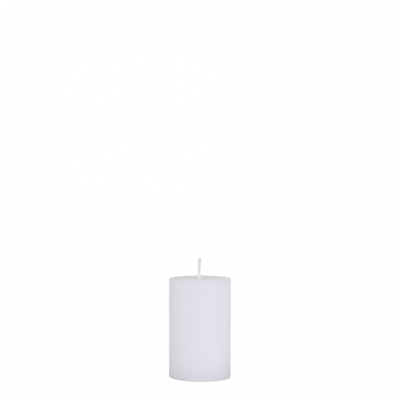 Bougie Pilier Rustique Blanc 16h. ø5xH.8cm