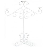 Bougeoir Laqué Blanc L.85 x Ht.62 cm