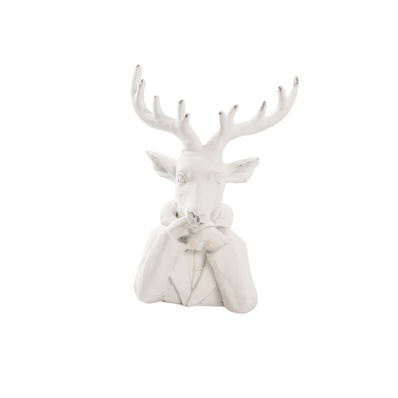 Buste de Cerf en Céramique 27,5x15xH.38cm