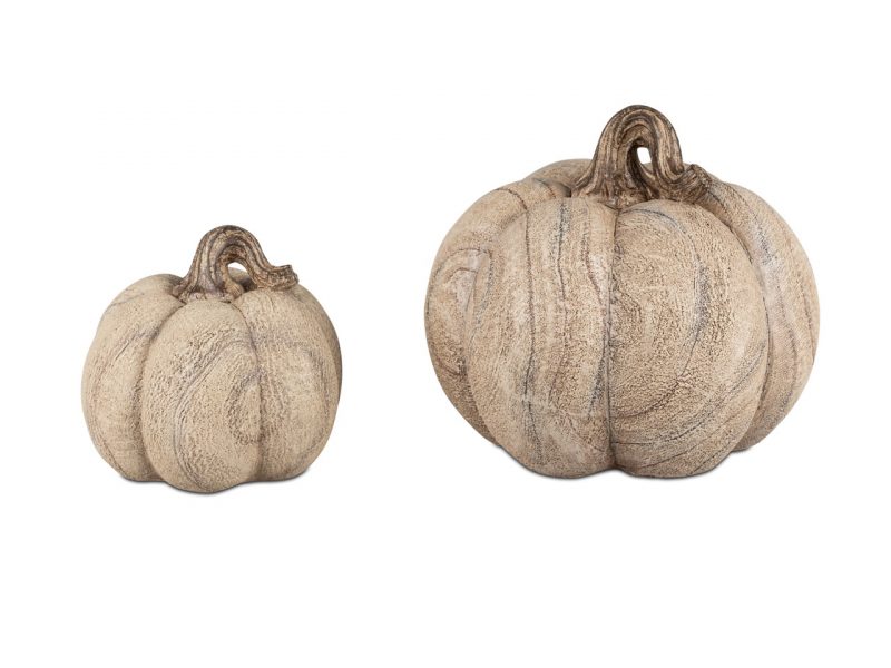 Citrouille en Céramique Effet Bois ø13cm