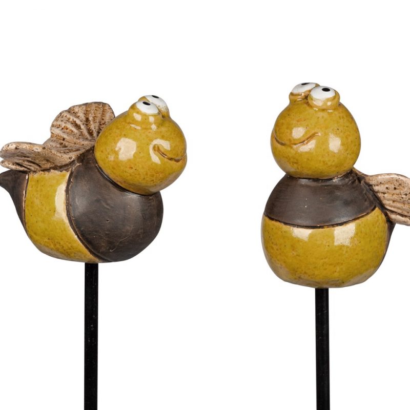 Piquet Abeille en Céramique, 2 Modèles au Choix H.110cm