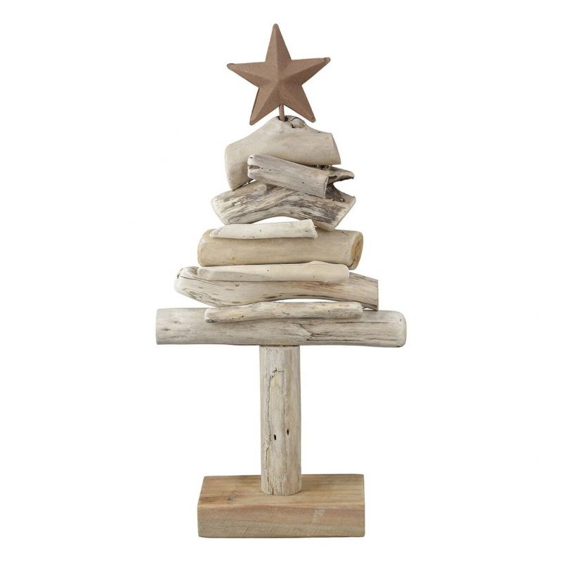 Sapin de Noël "Stella" en bois de chêne du sud « Lithocarpus » H.30cm – Image 3