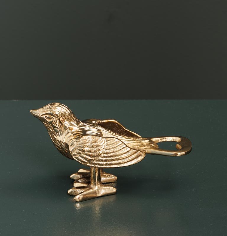 Décapsuleur Oiseau en Alu Doré 6x14x6cm
