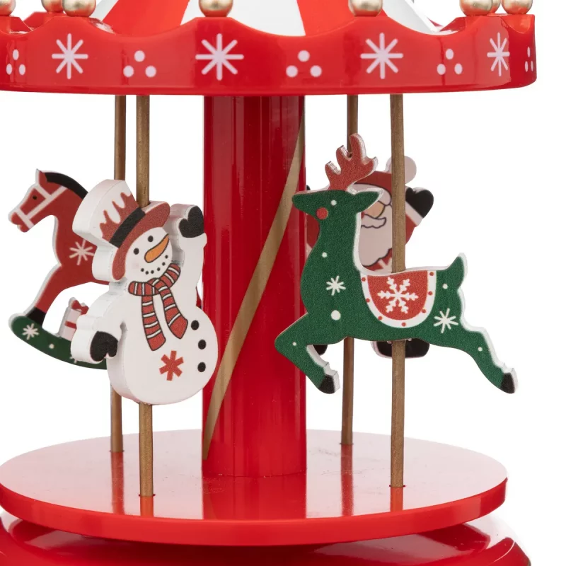 Carrousel Musical Père Noël et Bonhomme de Neige ø11,5x20cm – Image 2