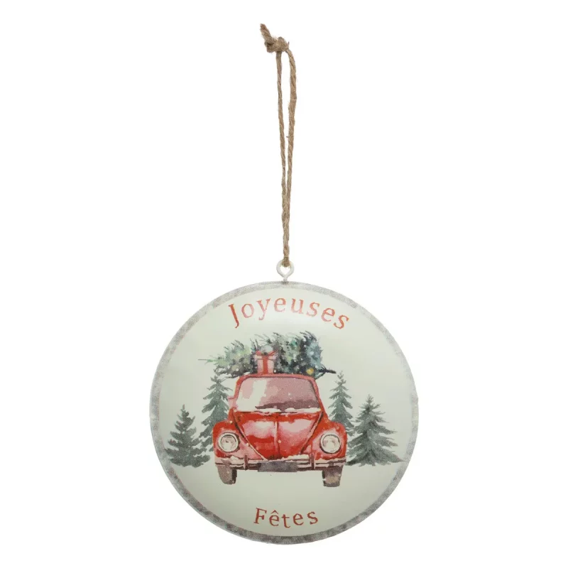 Pendentif Cox de Noël en Métal 10cm