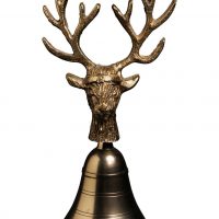 Cloche Cerf en Métal Doré 14x7cm – Image 2