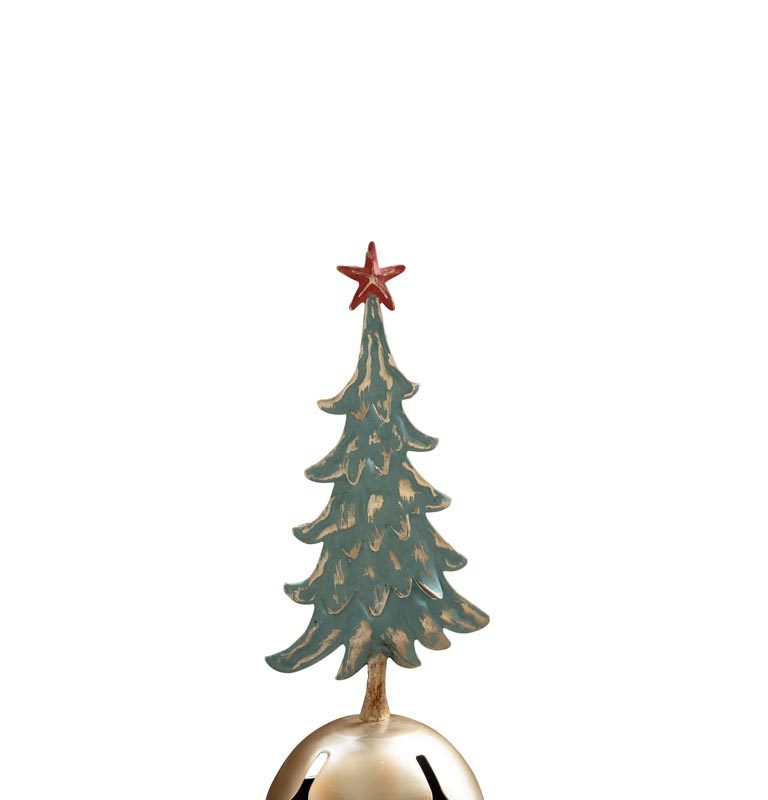 Sapin Base Style Cloche Doré en Métal ø12,5x31cm