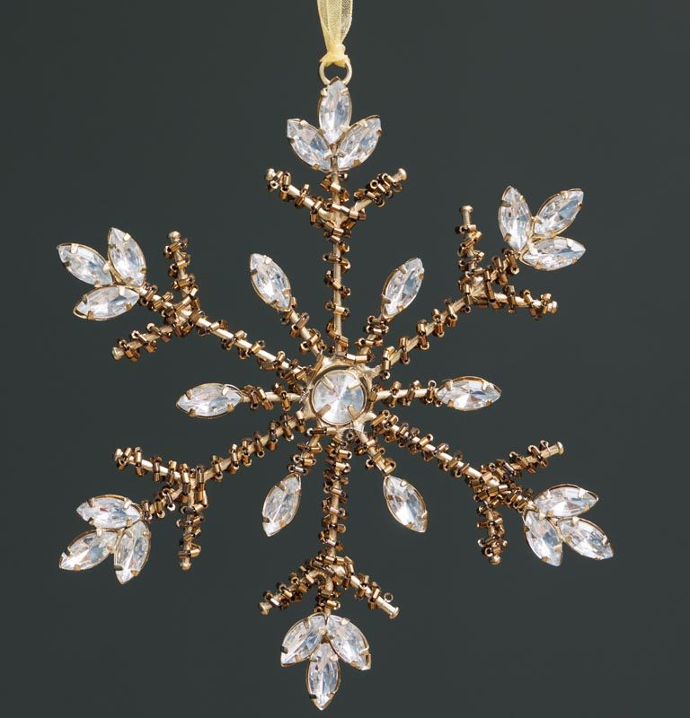 Pendentif Flocon Bijoux Acrylique et Perles ø15cm