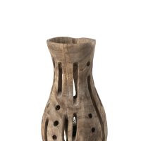 Lampe "Elisabeth" en Bois Naturel 26,5x26,5x48cm