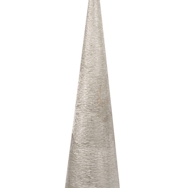 Sapin sur Pied en Aluminium Argenté 16x16x57cm