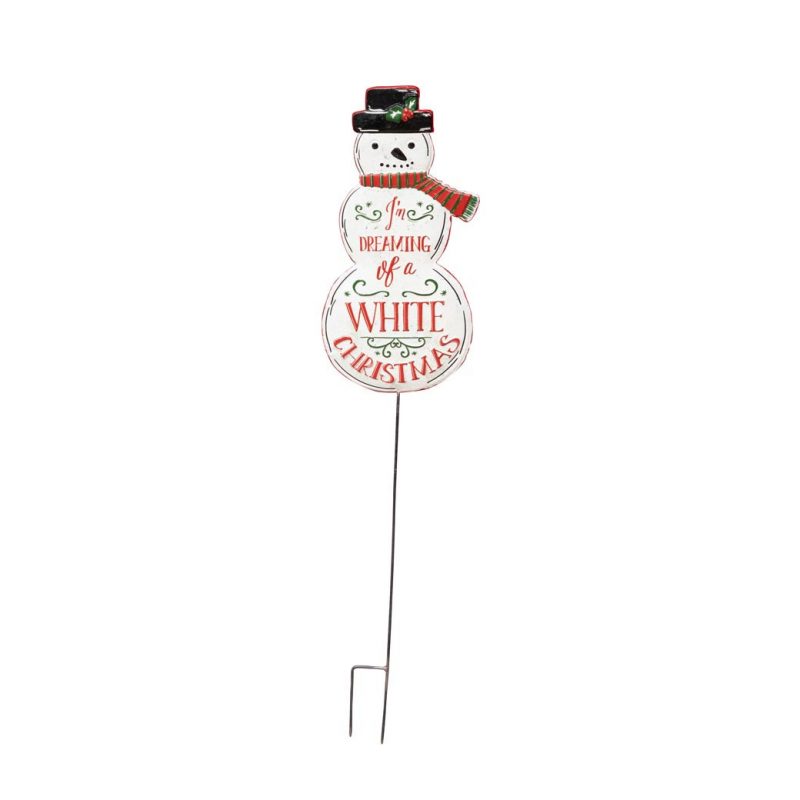 Panneau "White Christmas" Bonhomme de Neige en Métal 85,5x20cm – Image 2