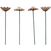 Fleur Marta en Grès sur Tige, Nuances de Rose, 4 Modèles au Choix 6x5,6x42cm – Image 3