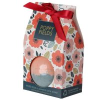 Boule de Bain avec Emballage Cadeau Champs de Coquelicots - Rose Blanche & Jasmin