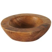 Coupe en Teck Décorative 18x5x18cm