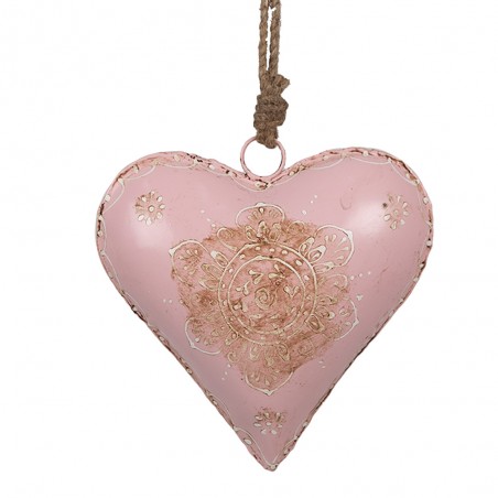 Pendentif Coeur en Métal Rose 15x5x15cm