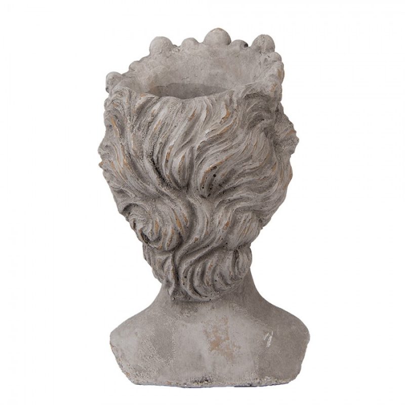 Pot de fleurs "Femme" 14x15x24 cm Gris Pierre – Image 3