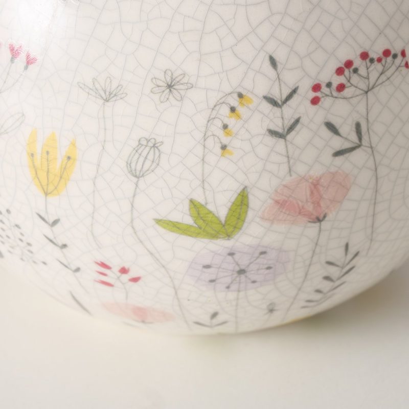 Boule Décorative "Florina" en Poterie Craquelée et Brillant, 2 Modèles au Choix ø12cm – Image 6