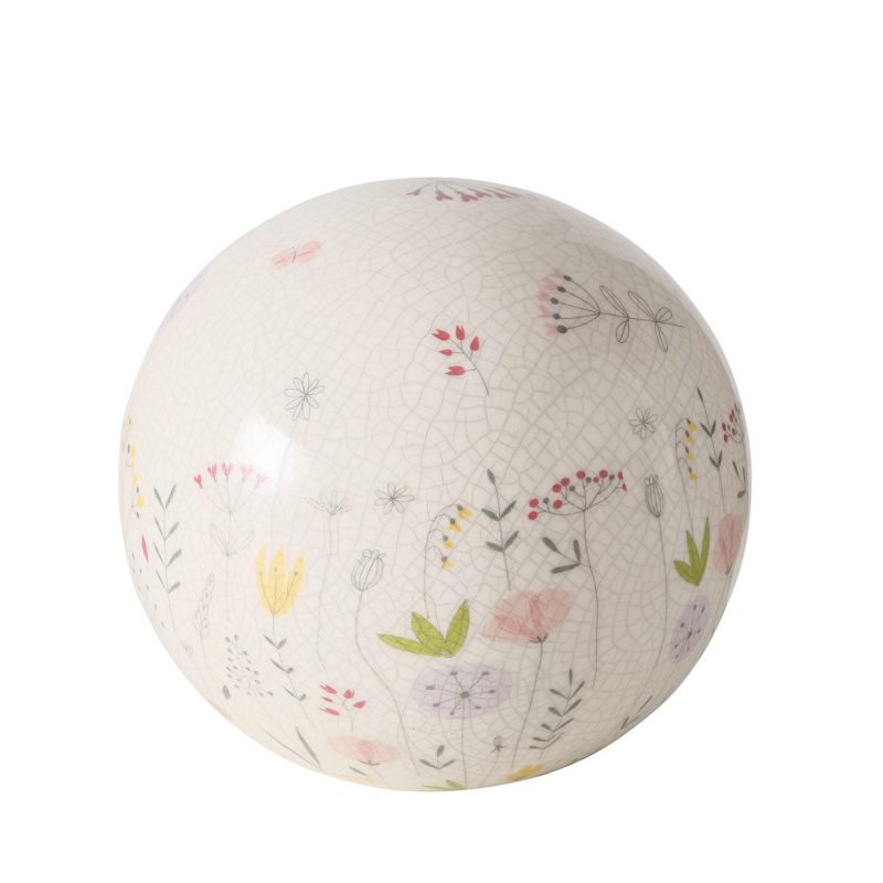 Boule Décorative "Florina" en Poterie Craquelée et Brillant, 2 Modèles au Choix ø12cm – Image 5