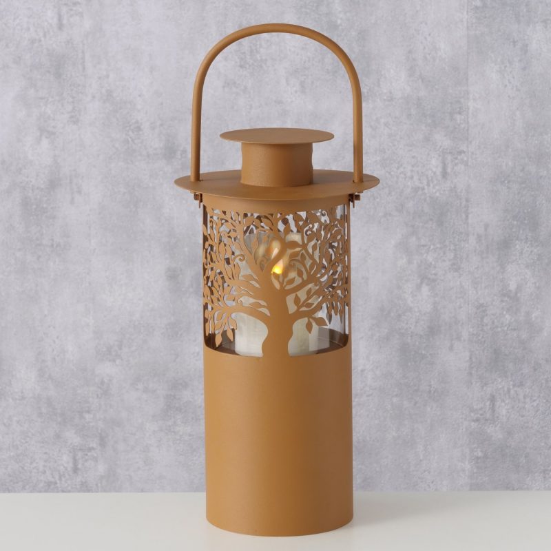 Lanterne Ronde "Astella" en Métal Rouillé, H.45cm – Image 2