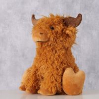 Cale Porte, Peluche Highland Cow "Bente", Sable et Polyester Brun H.21cm – Image 2