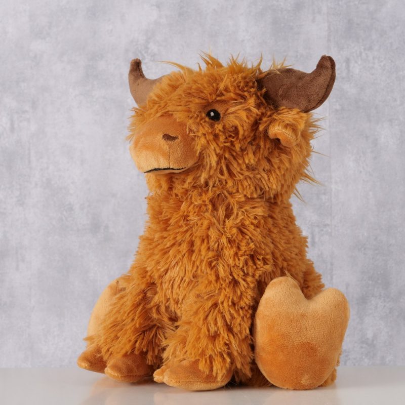 Cale Porte, Peluche Highland Cow "Bente", Sable et Polyester Brun H.21cm – Image 2