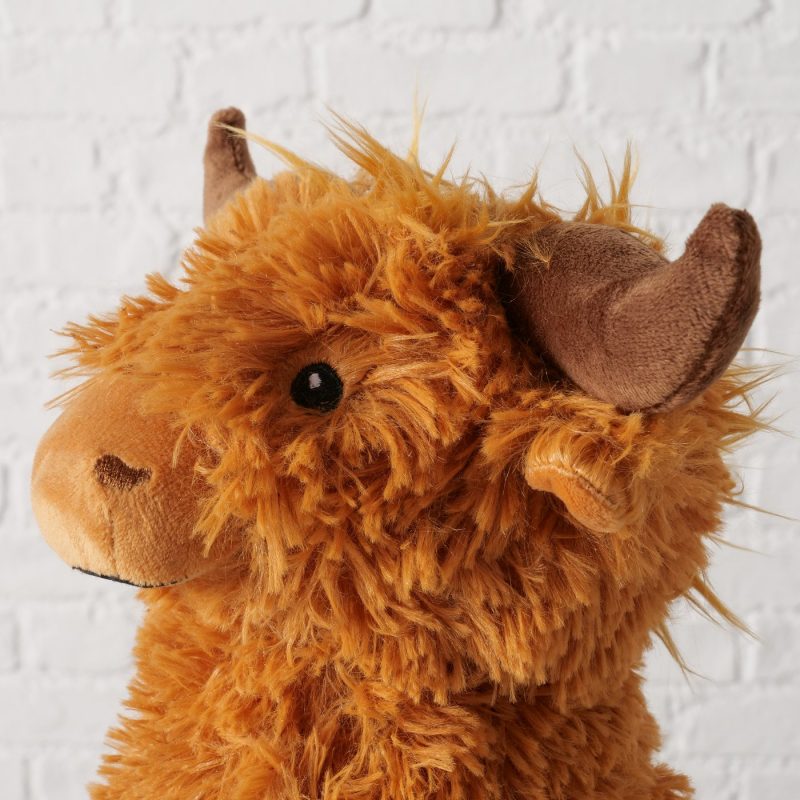 Cale Porte, Peluche Highland Cow "Bente", Sable et Polyester Brun H.21cm – Image 5