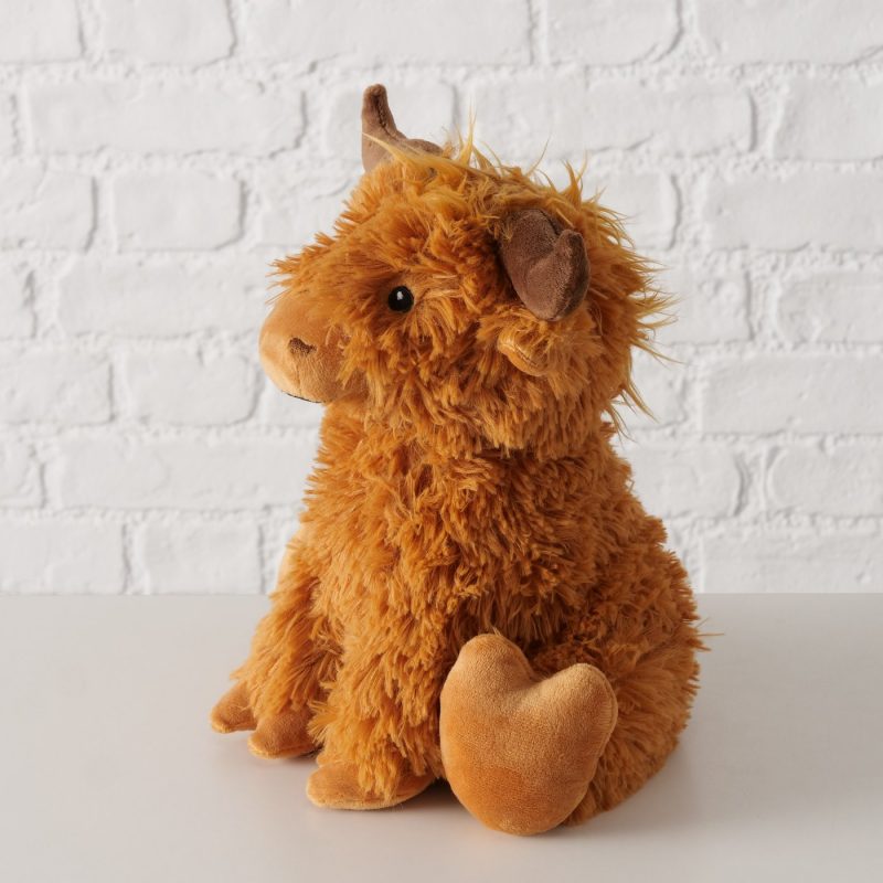 Cale Porte, Peluche Highland Cow "Bente", Sable et Polyester Brun H.21cm – Image 3