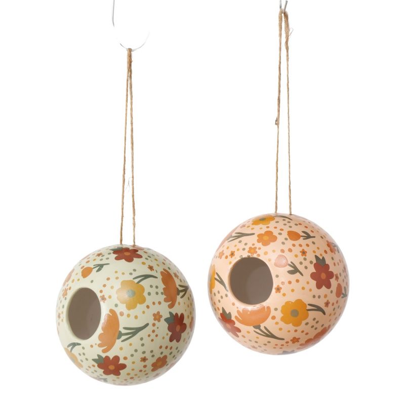 Nichoir "Farina" Poterie Multicolore, H.11cm, 2 Couleurs au Choix – Image 5